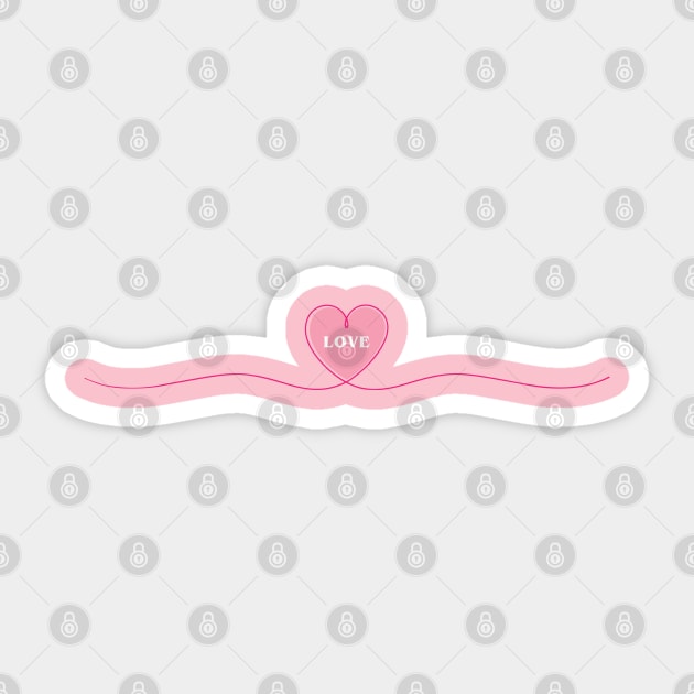 Line Art Heart Sticker by Laura Contarino